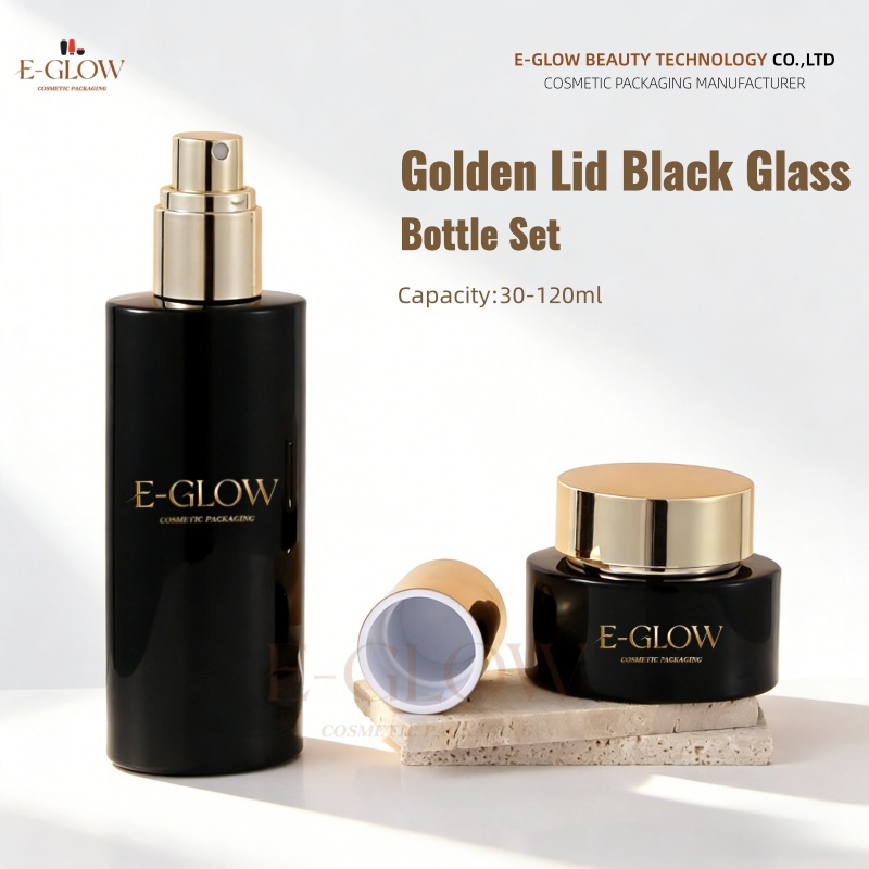 Luxury Gold Skincare - 【โลโก้แบบกำหนดเอง】1 ชิ้น ขวดแก้วบรรจุภัณฑ์ครีมบำรุงผิวหรูหรา ขนาด 50 กรัม