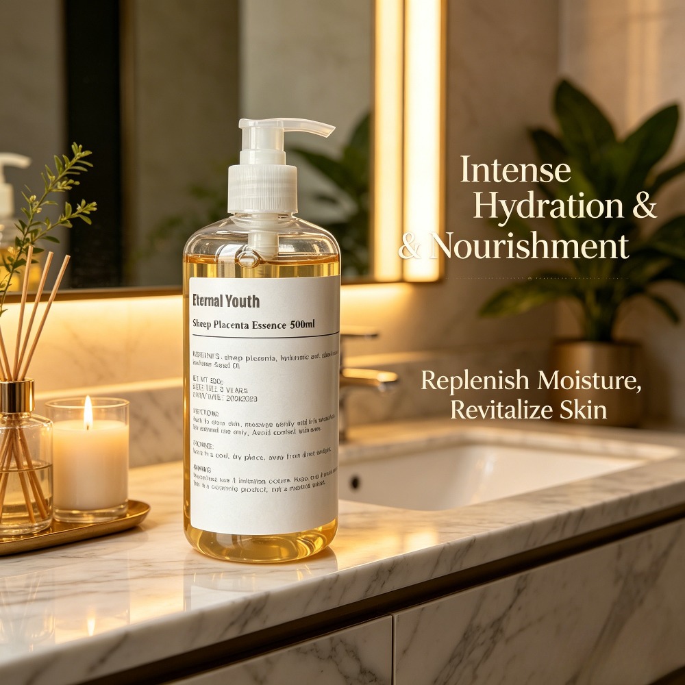 Placenta Extract Serum - 500 มล. เอสเซ้นส์ของรกแกะ เซรั่มเหลว ต่อต้านริ้วรอย กระชับผิว