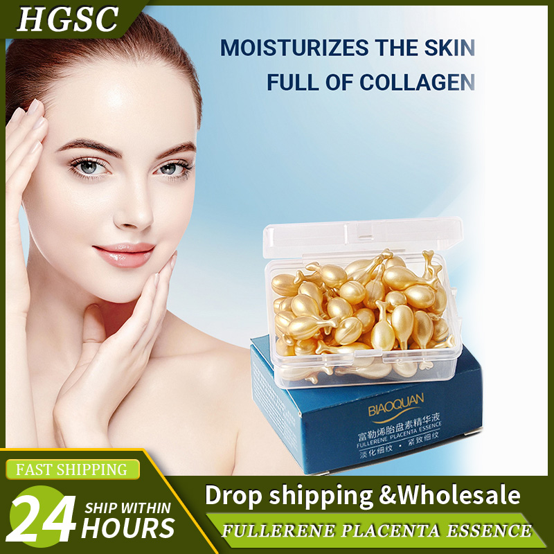 50PCSเซรั่มHyaluronic Acidแคปซ - Placenta Extract Serum บทวิจารณ์และราคา