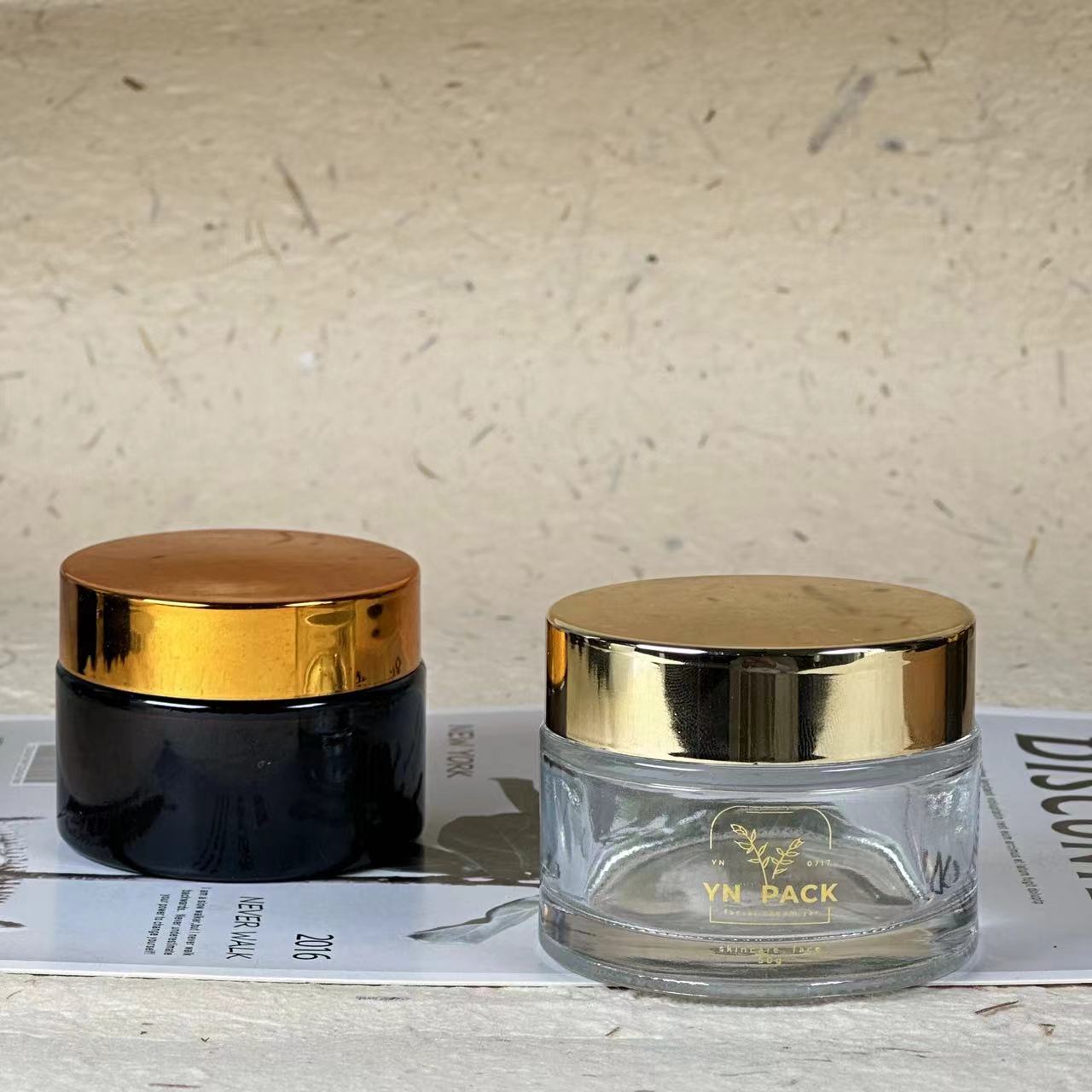 หรูหราแก้วJar Wholesa Frosted  - Luxury Gold Skincare บทวิจารณ์และราคา
