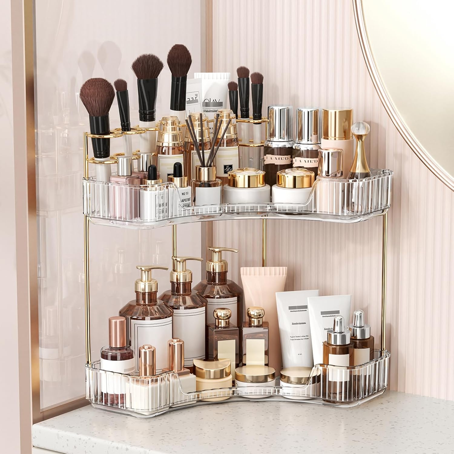 ชั้นวางของในห้องน้ำแบบ 2 ชั้น  - Luxury Gold Skincare บทวิจารณ์และราคา
