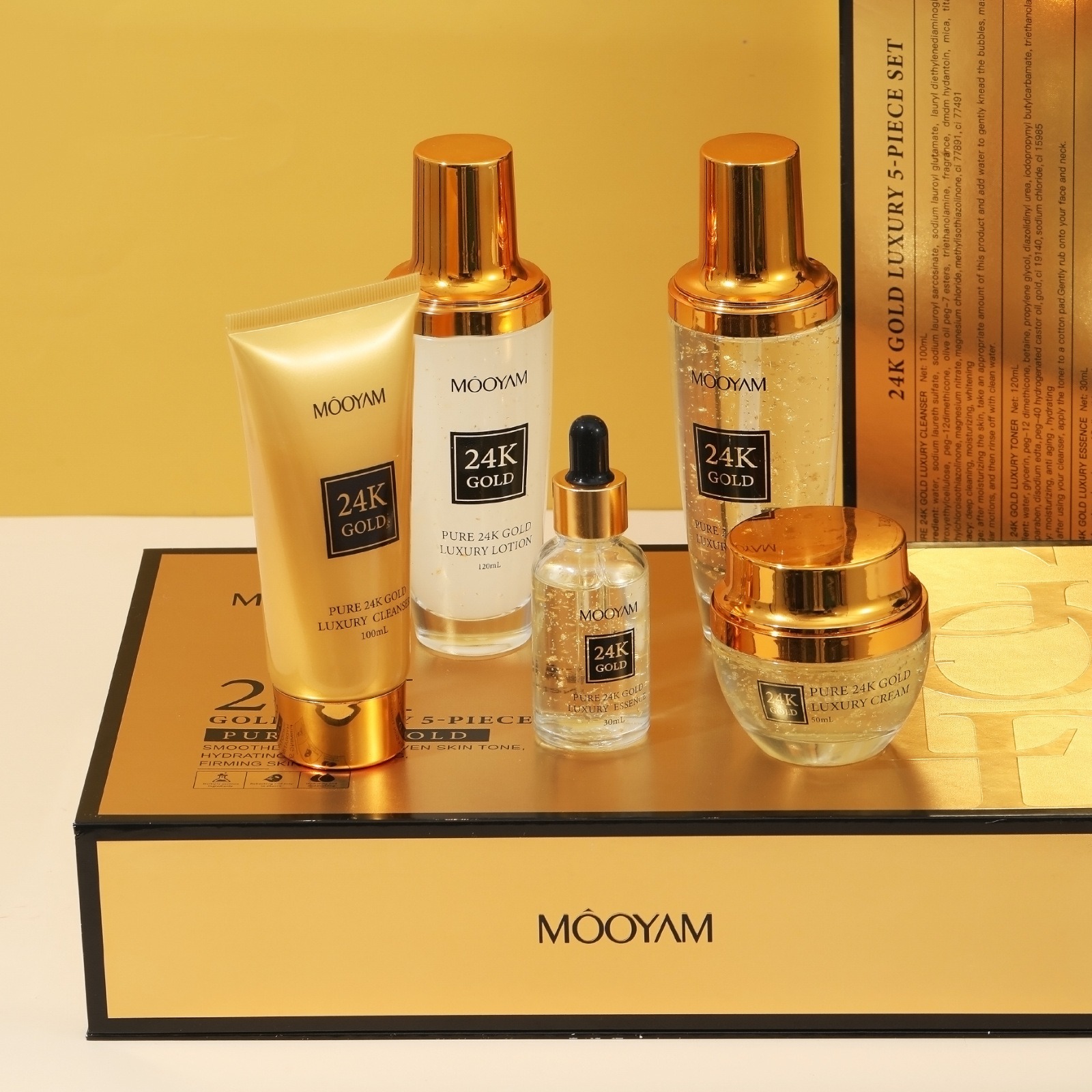 ชุดบำรุงผิวหน้า 24K โกลด์ ลักช - Luxury Gold Skincare บทวิจารณ์และราคา